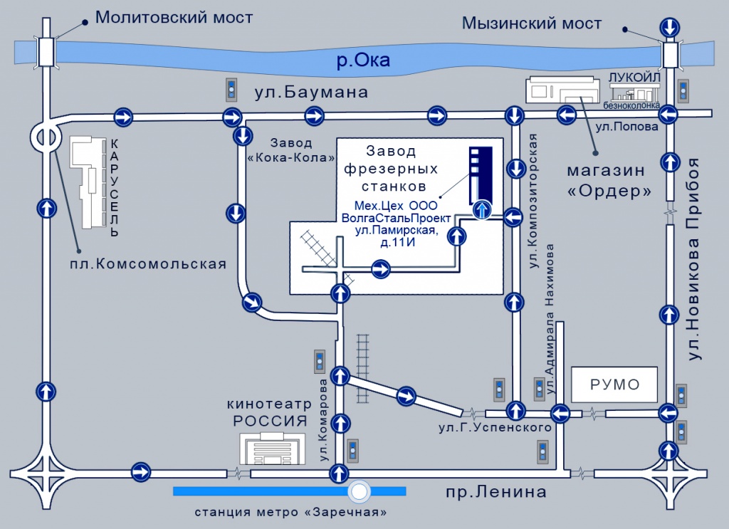 Схема проезда к Механическому цеху Схема проезда к Механическому цеху